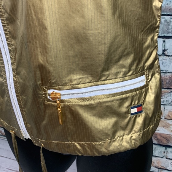 Tommy Hilfiger gold zip up vest size small - Picture 5 of 8